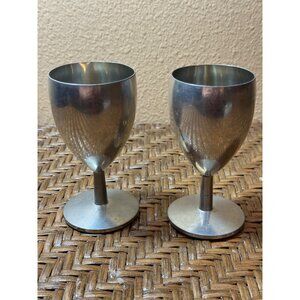 Vintage Metawa Holland Real Pewter Goblets Set Of 2